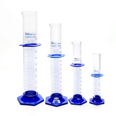 1601P Plastic Base Glass Measuring Cylinder