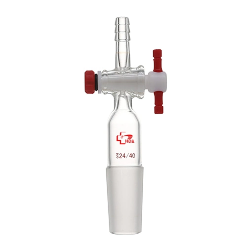 Straight Adapter, Outer Joint, With PTFE Stopcock