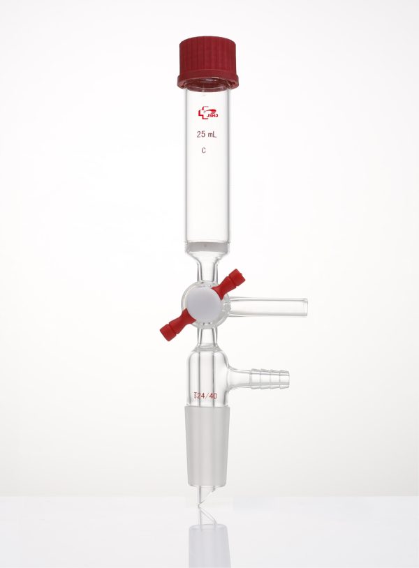 Peptide Synthesis Vessel, Solid Phase, T-Bore, Vacuum
