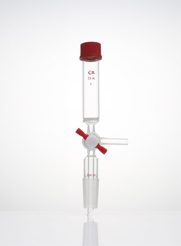 Peptide Synthesis Vessel, Solid Phase, T-Bore, Vacuum